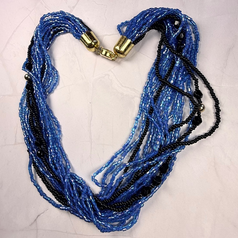 Hand-Beaded Multi-Strand Necklace - Picture 5 of 7